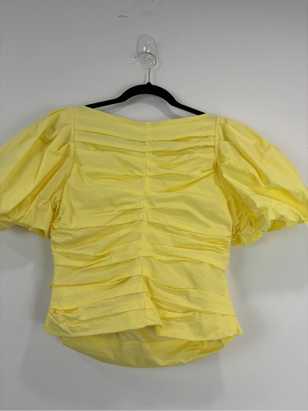Endless Rose Yellow Ruched Puff Sleeve Blouse Romantic Coquette M Feminine Top - Picture 8 of 15